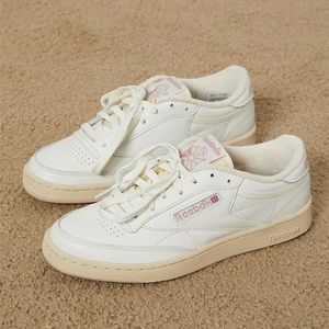 Reebok White & Pink Club C 1985 Shoe